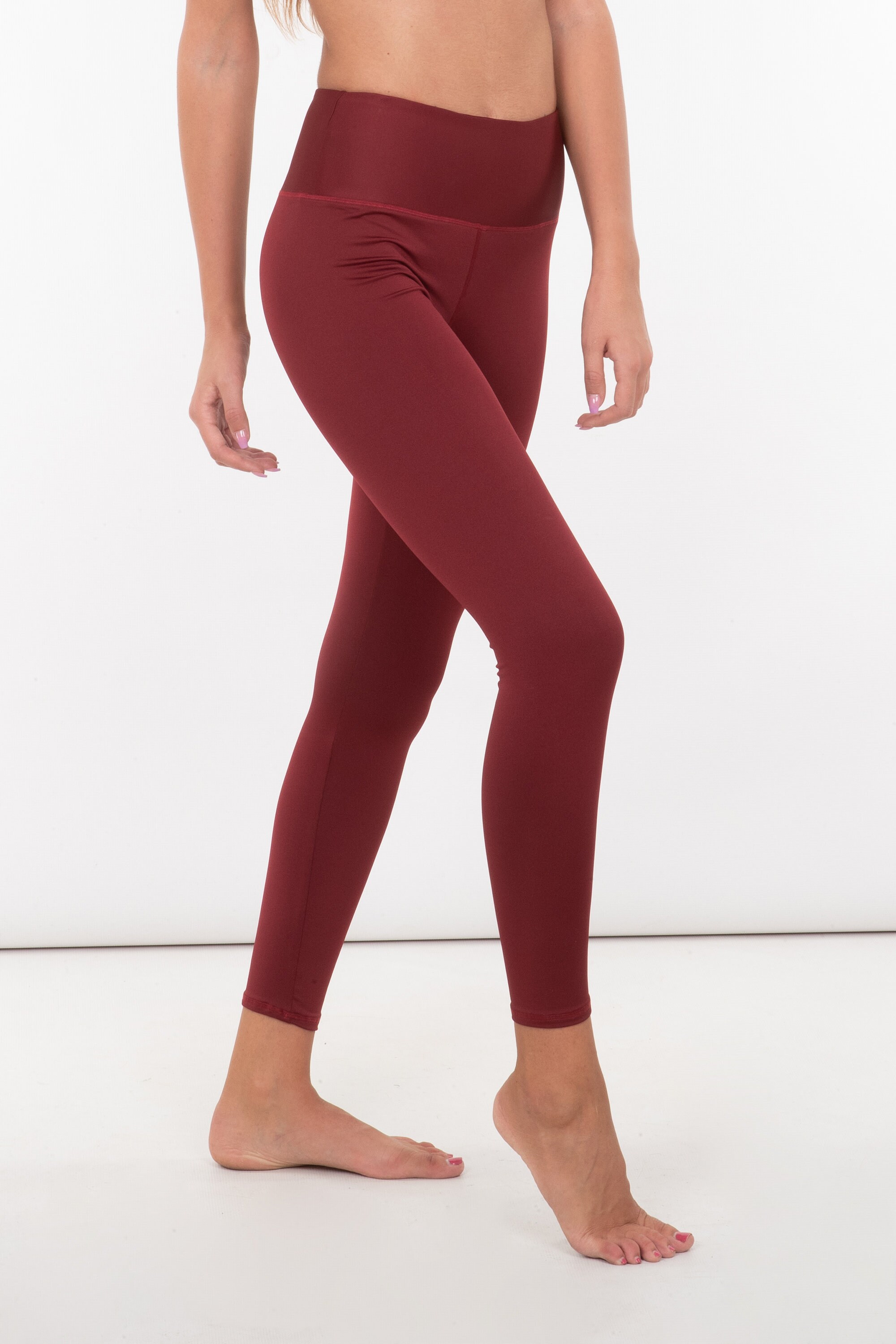 Burgundy fulllength leggings Etsy