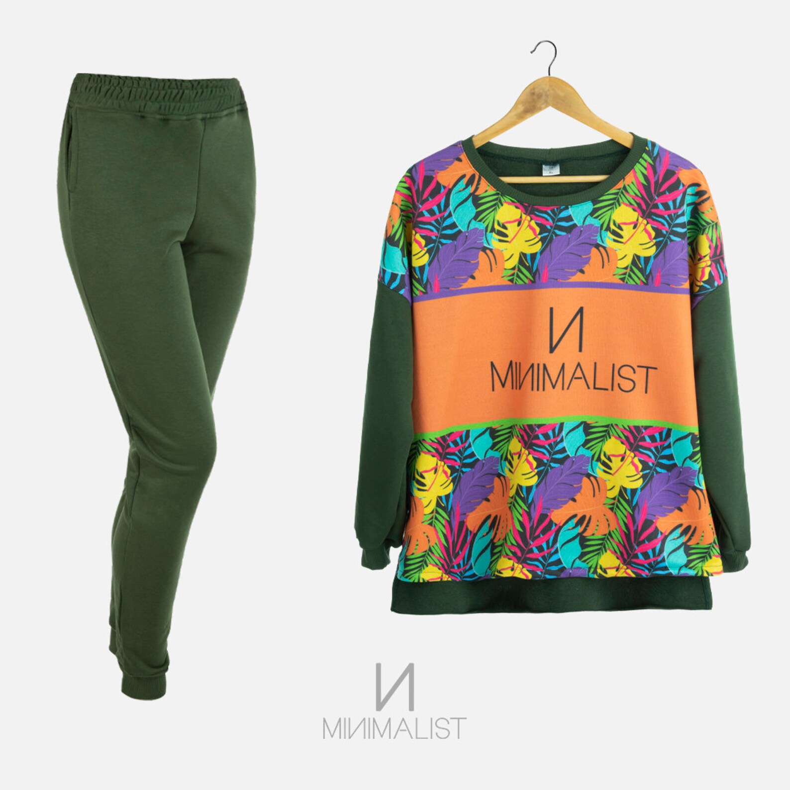 Girl's Green Tracksuit Set includes Green Joggers and Etsy