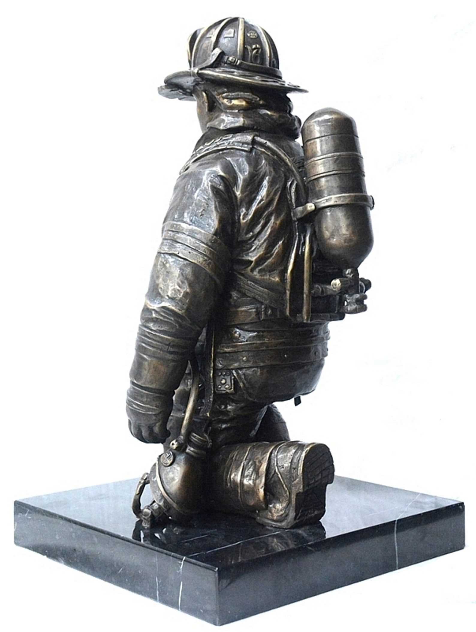 Bronze Firefighter Memorial Statue Etsy