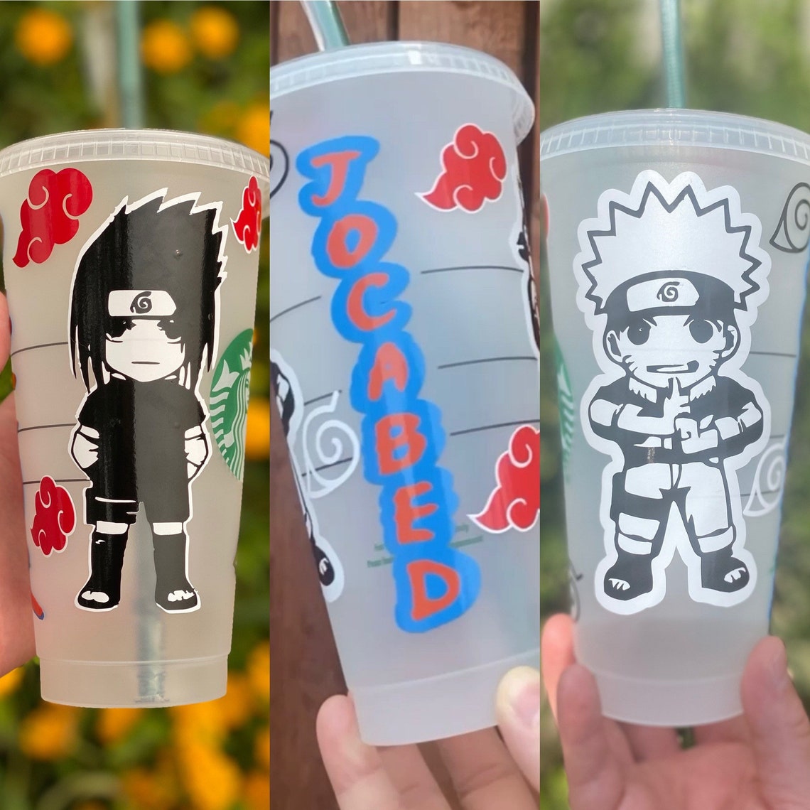 Naruto Y Sasuke Inspiraron Starbucks Cold Cup Naruto Sasuke Etsy