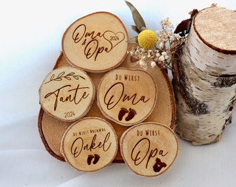 Rustic pregnancy announcement magnets / announce pregnancy / you are becoming a dad/grandma/grandpa/aunt/uncle
