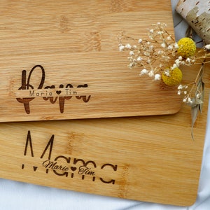 Gift for Best Dad/Mom Bamboo Board/Breakfast Board/Wooden Board - Christmas/Birthday/Father&#39;s Day/Mother&#39;s Day