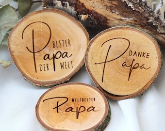 Bester Papa / Vatertag Geschenk / Magnet / Holz