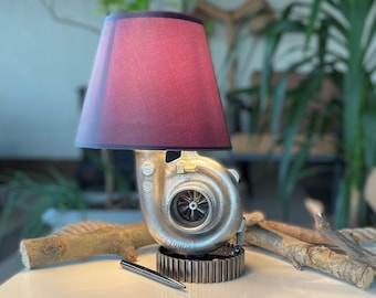 Turbocharger Lamp / Real Car Engine Parts / Upcycling / Handmade Lampshade / Personalized!