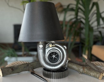 Turbocharger Lamp / Real Car Engine Parts / Upcycling / Handmade Lampshade / Personalized!