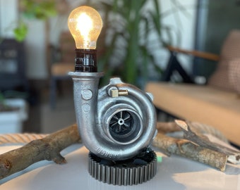 Turbocharger Lamp / Real Car Engine Parts / Upcycling / Handmade Lampshade / Personalized!