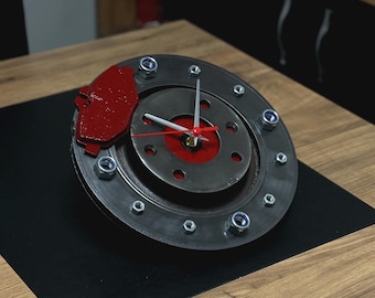 Wandklok remschijf | Echte auto-onderdelen | Industrieel wanddecoratie