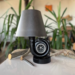Turbocharger Lamp / Real Car Engine Parts / Upcycling / Handmade Lampshade / Personalized!