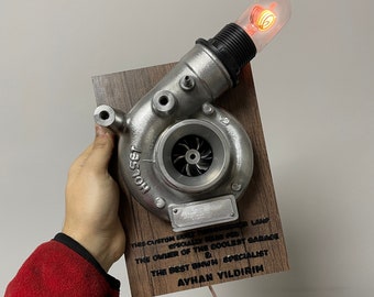 Turbocharger Lamp / Real Car Engine Parts / Turbocharger Wall Lamp / Personalized!