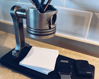 Personalized Piston Office Pen Holder / Real Car Engine Parts / Piston Trinket / Personalized!