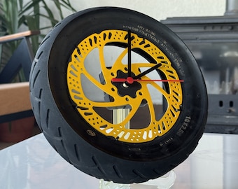 Tire Wall Clock / Wheel Wall Clock / Large Urban Clock / Handforged Clock / Gift For Him / Personalized!