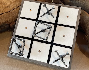 XOX Game from Bolts / Magnetic / Wall Game / Real Car Engine Parts / Completely handmade !!