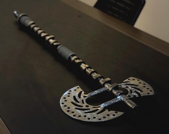 Remschijf Battle Axe | Echte motoronderdelen voor auto's | Handgemaakte industriële bijl