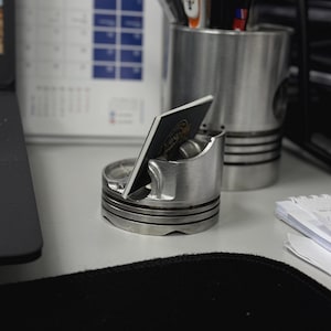 Piston Business Card holder / Real Car Engine Parts / Gift for Men