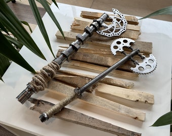 VIKING AXES SET /  Axe from camshaft and eccentric gear / Real Car Engine Parts / Two items Set /HandMade !!