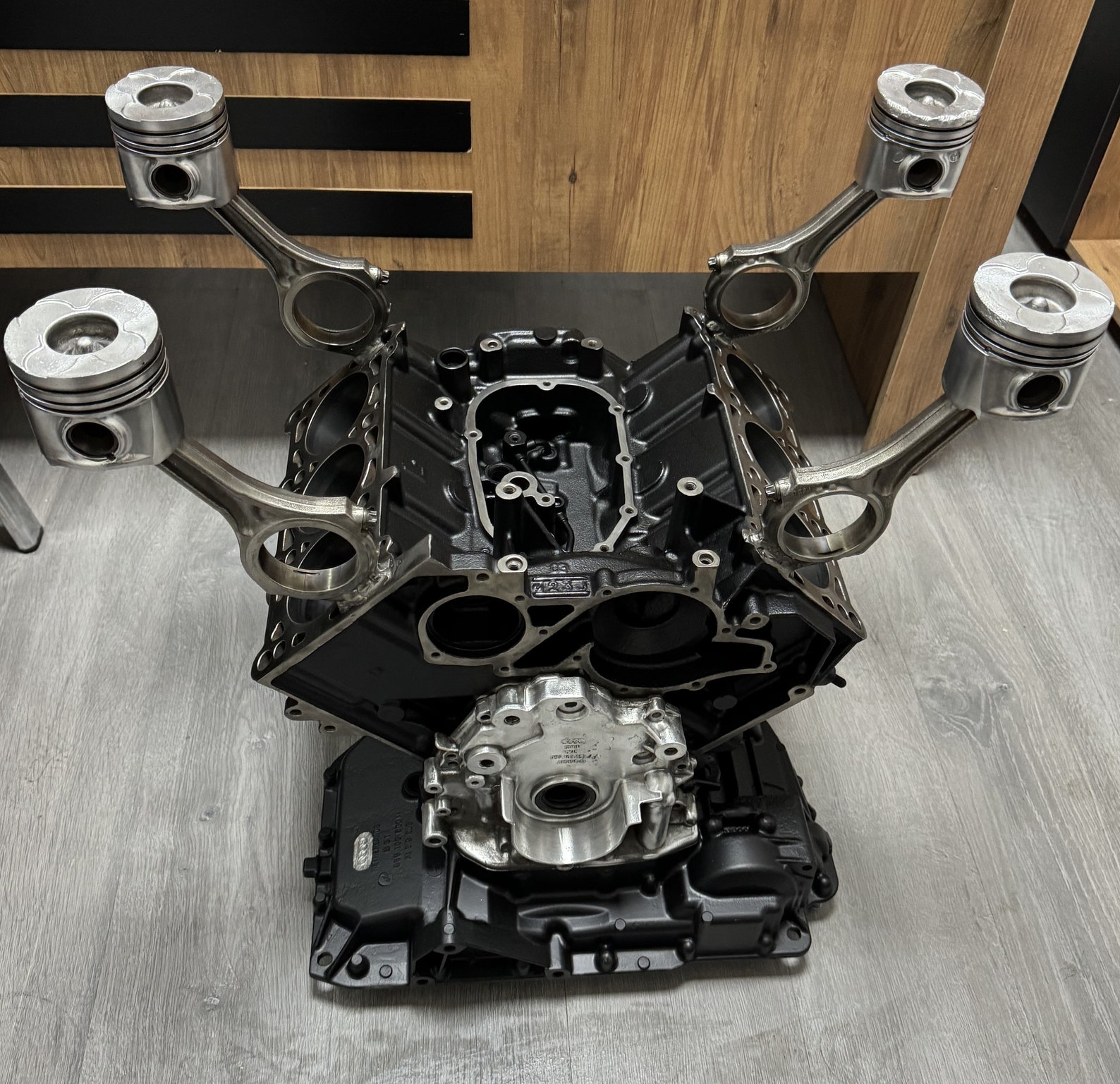 V6 Engine Block Table // Customizable Man Cave Furniture // Handmade ...
