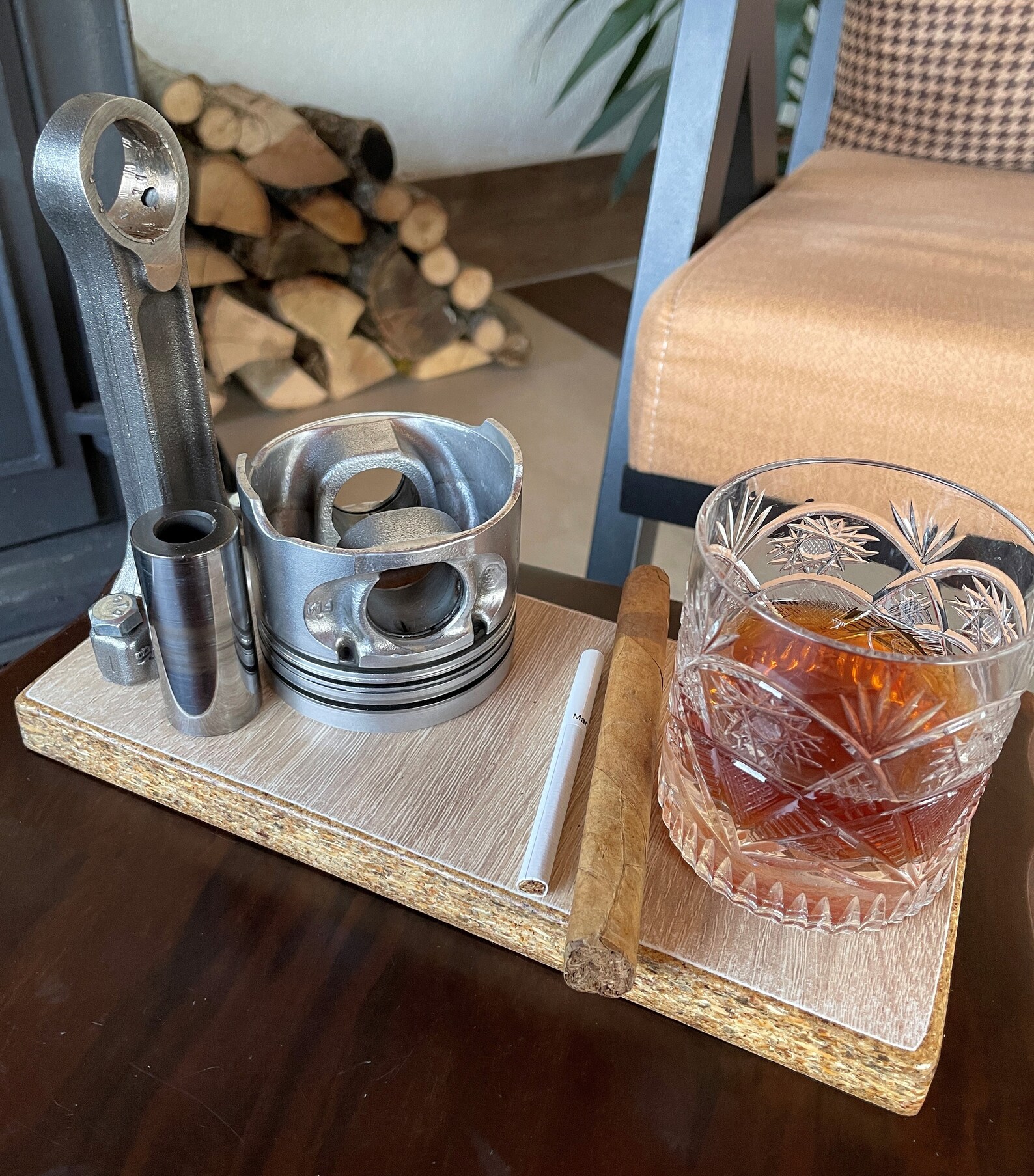 Personalized Piston Cigar Ashtray / Real Car Engine Parts / Etsy