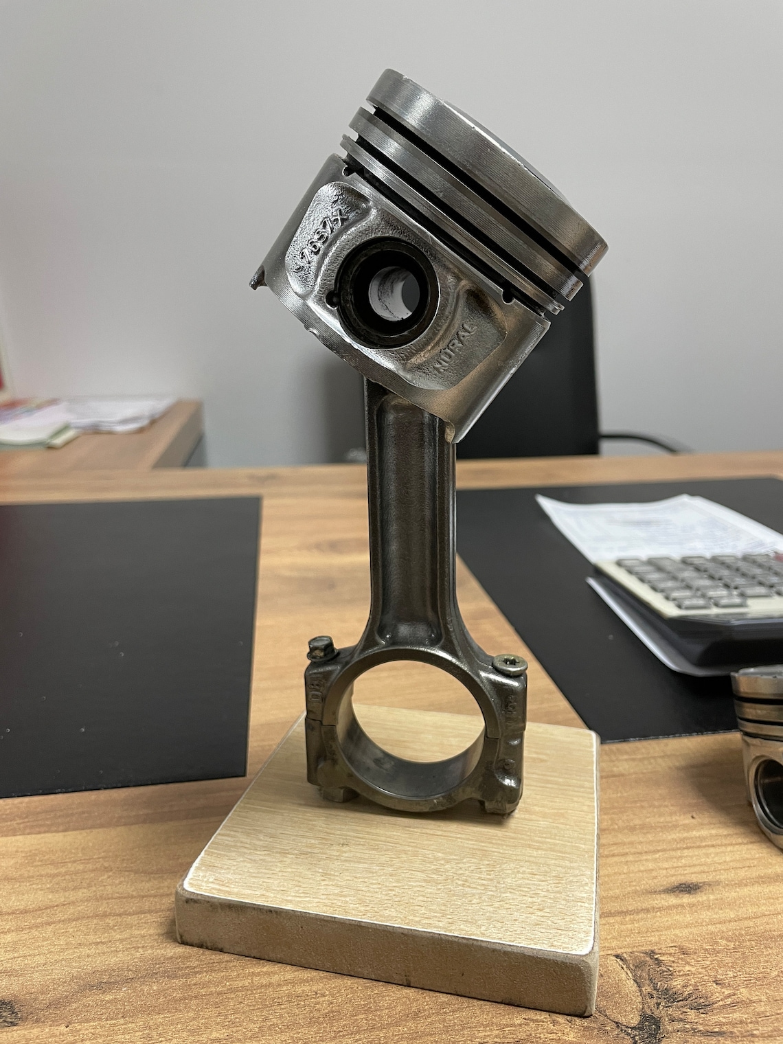 Piston Clock / Wooden Based Piston Clock / Real Car Engine Etsy