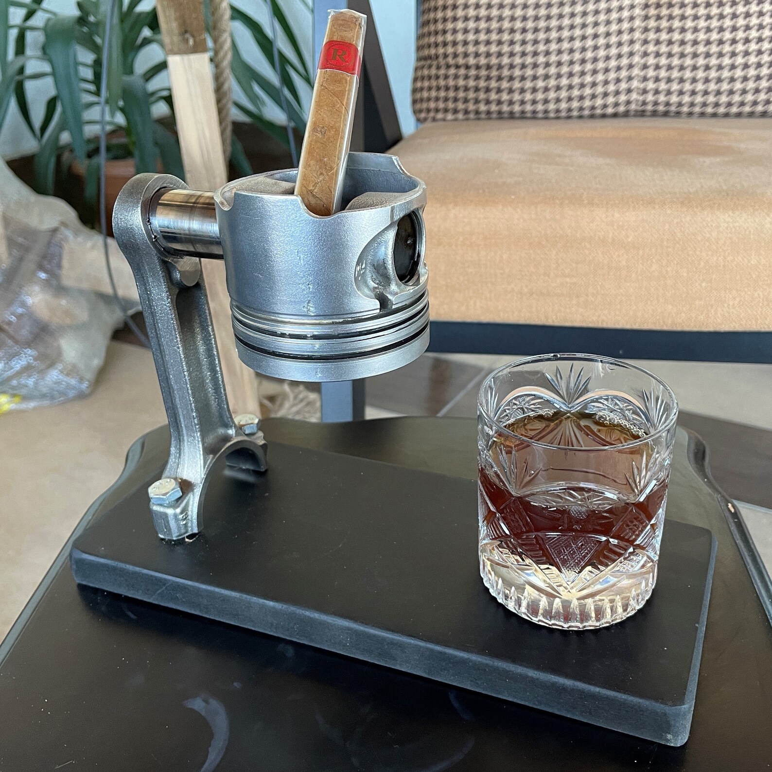 Personalized Piston Cigar Ashtray / Real Car Engine Parts / Piston