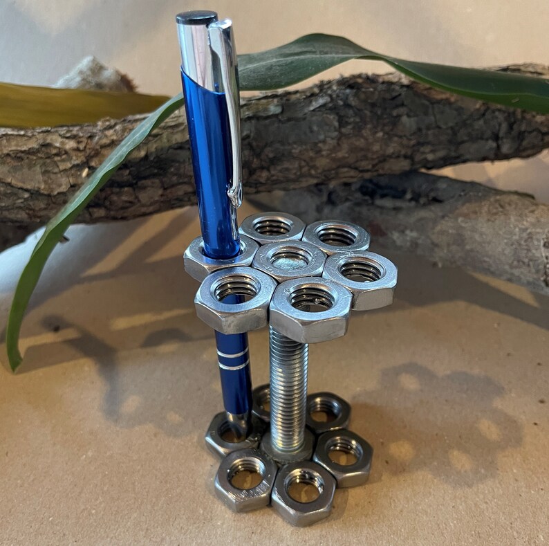 Pen Holder From Nuts and Bolts / Real Car Engine Parts / Car Parts