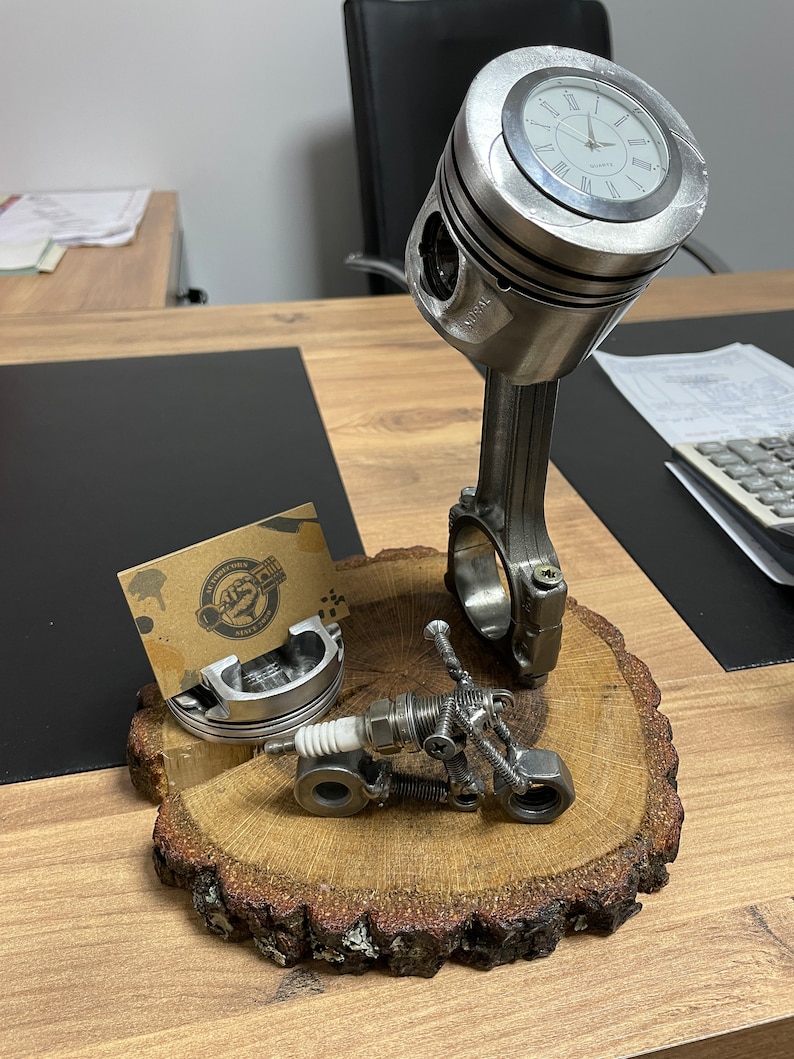 Piston Clock / Real Car Engine Parts / Piston Trinket / Raw Etsy