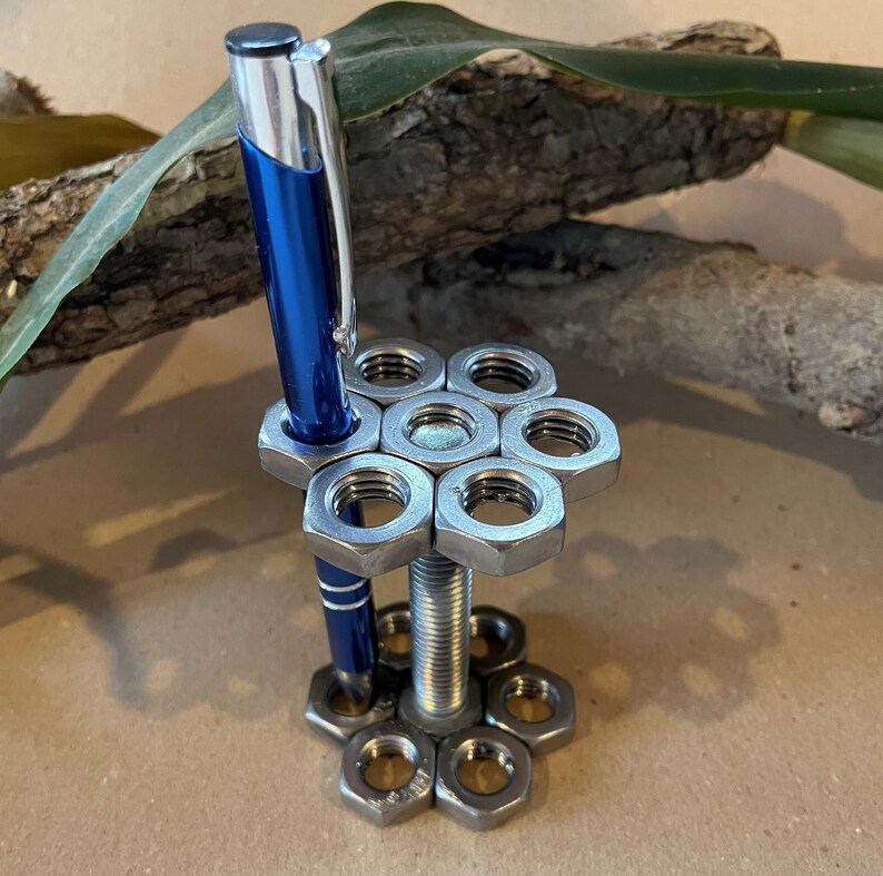 Pen Holder From Nuts and Bolts / Real Car Engine Parts / Car Parts