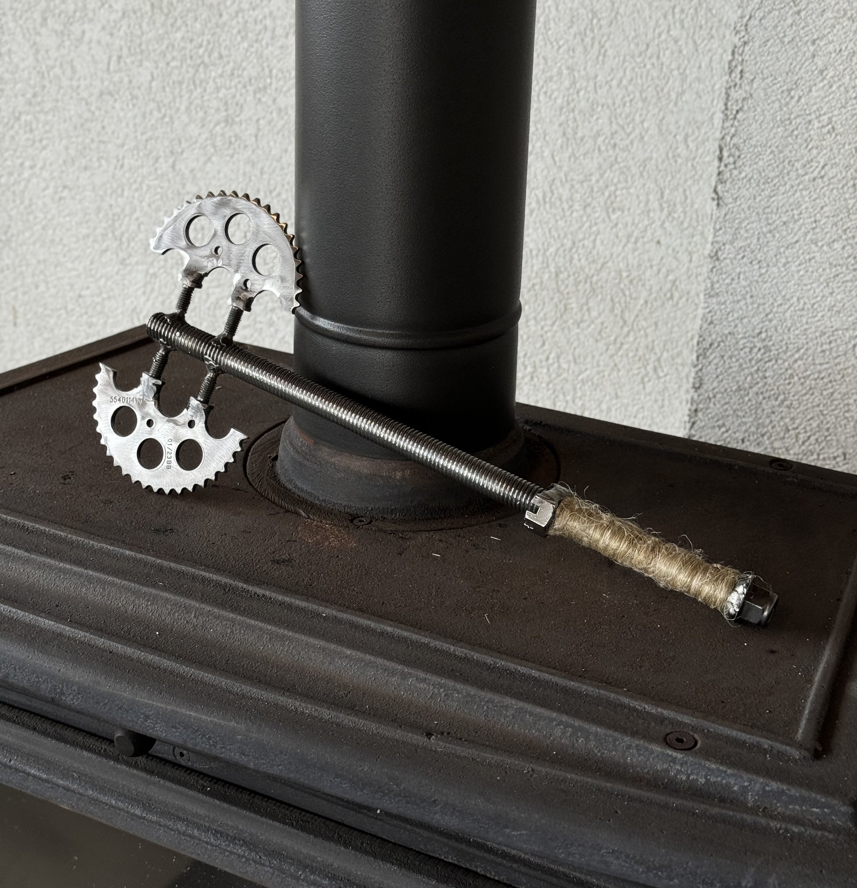 Cam Gear and Iron Rod Axe | Handmade Industrial Viking-inspired Tool ...