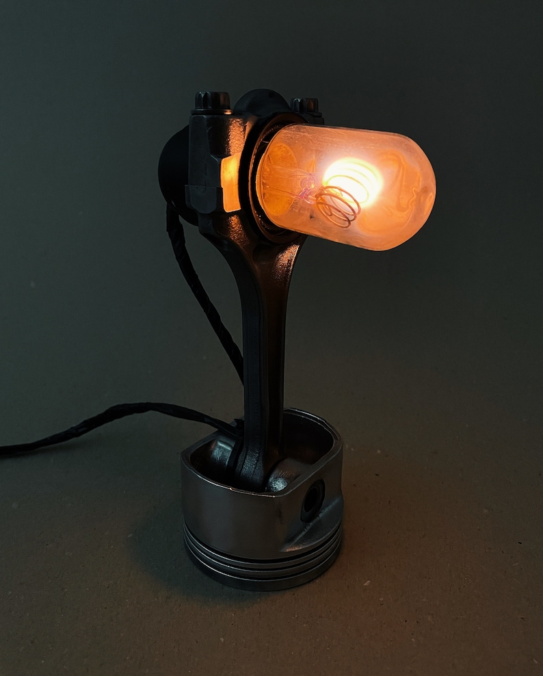 Piston Lamp / Real Car Engine Parts / Piston Tableshelf Lamp / Personalized Etsy