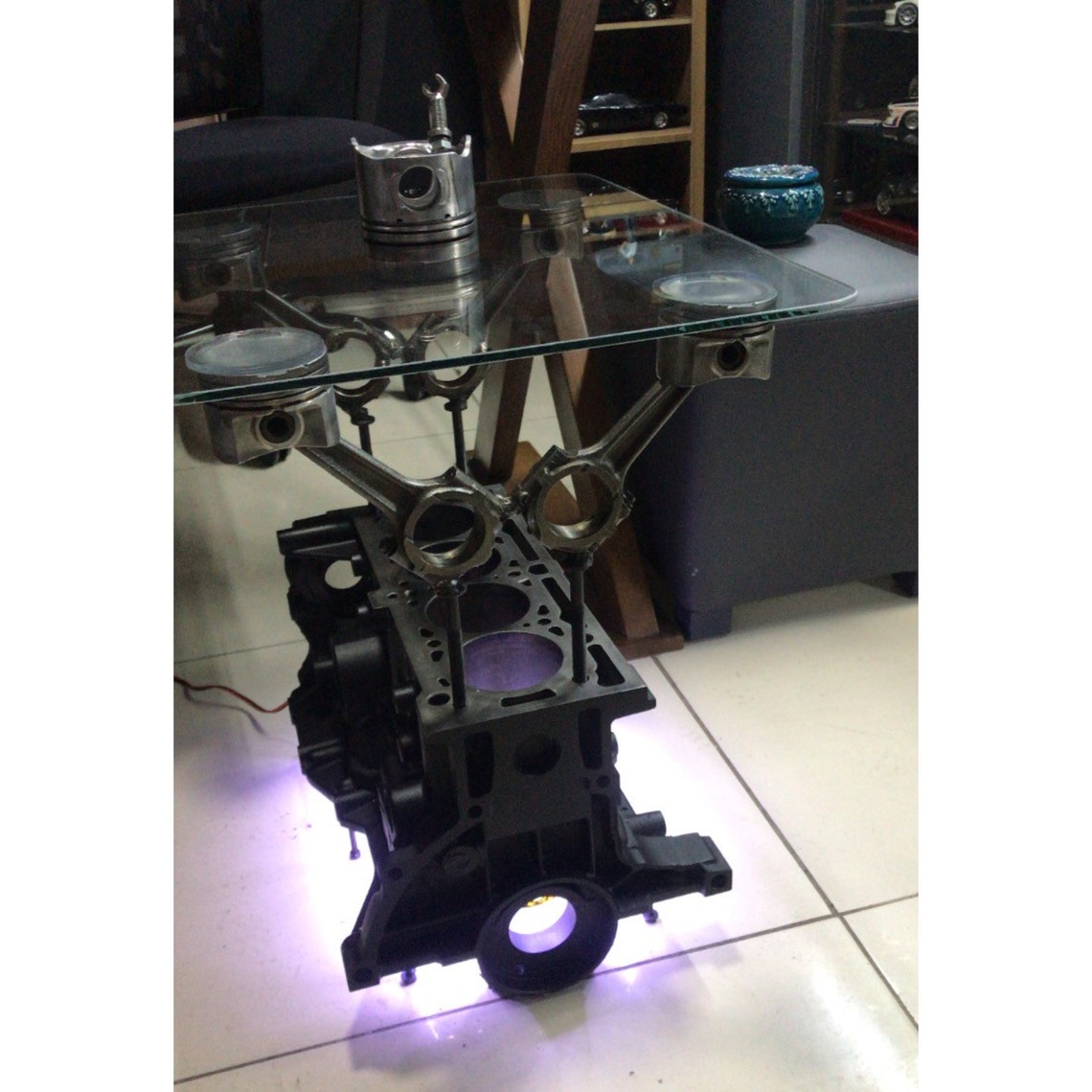 Personalized Engine Table // Engine Table / Gearhead / Man - Etsy