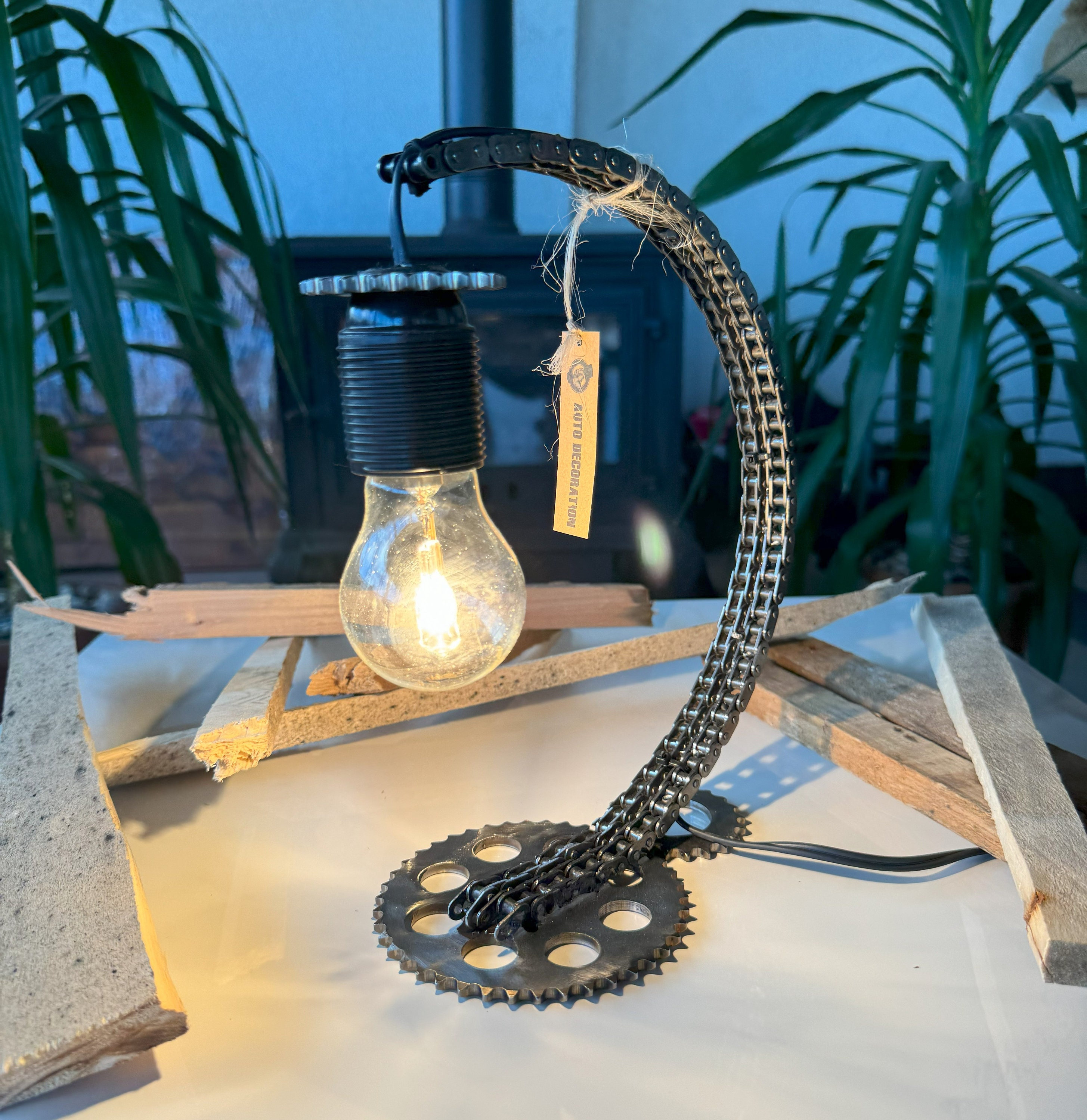 EXQUIMEUBLE Gebogenes Lampenrohr – Aus Eisen, Für DIY-Tischlampen, Pendelleuchten & Reparaturen
