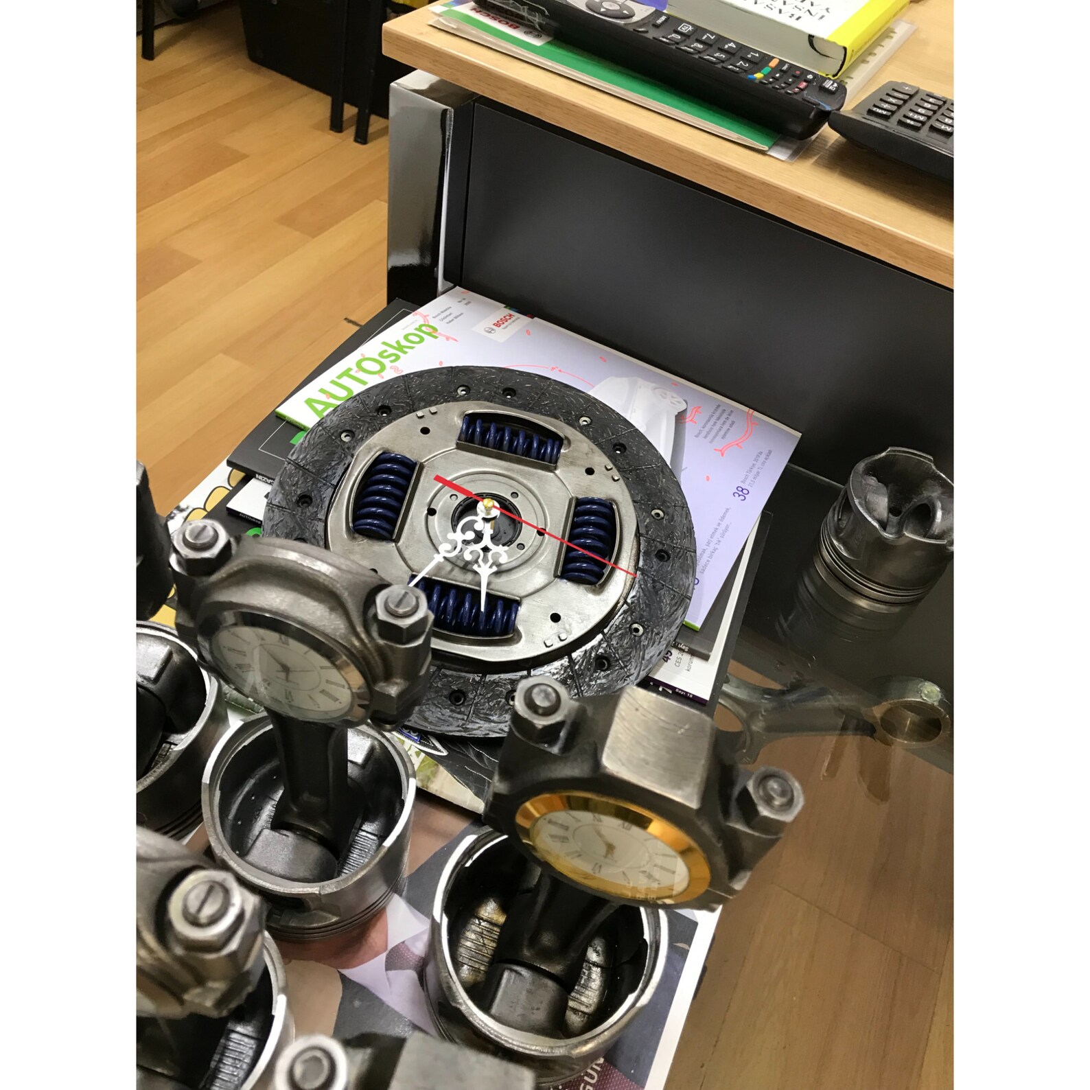 Decorative Clutch Clock / Real Car Engine Parts Etsy