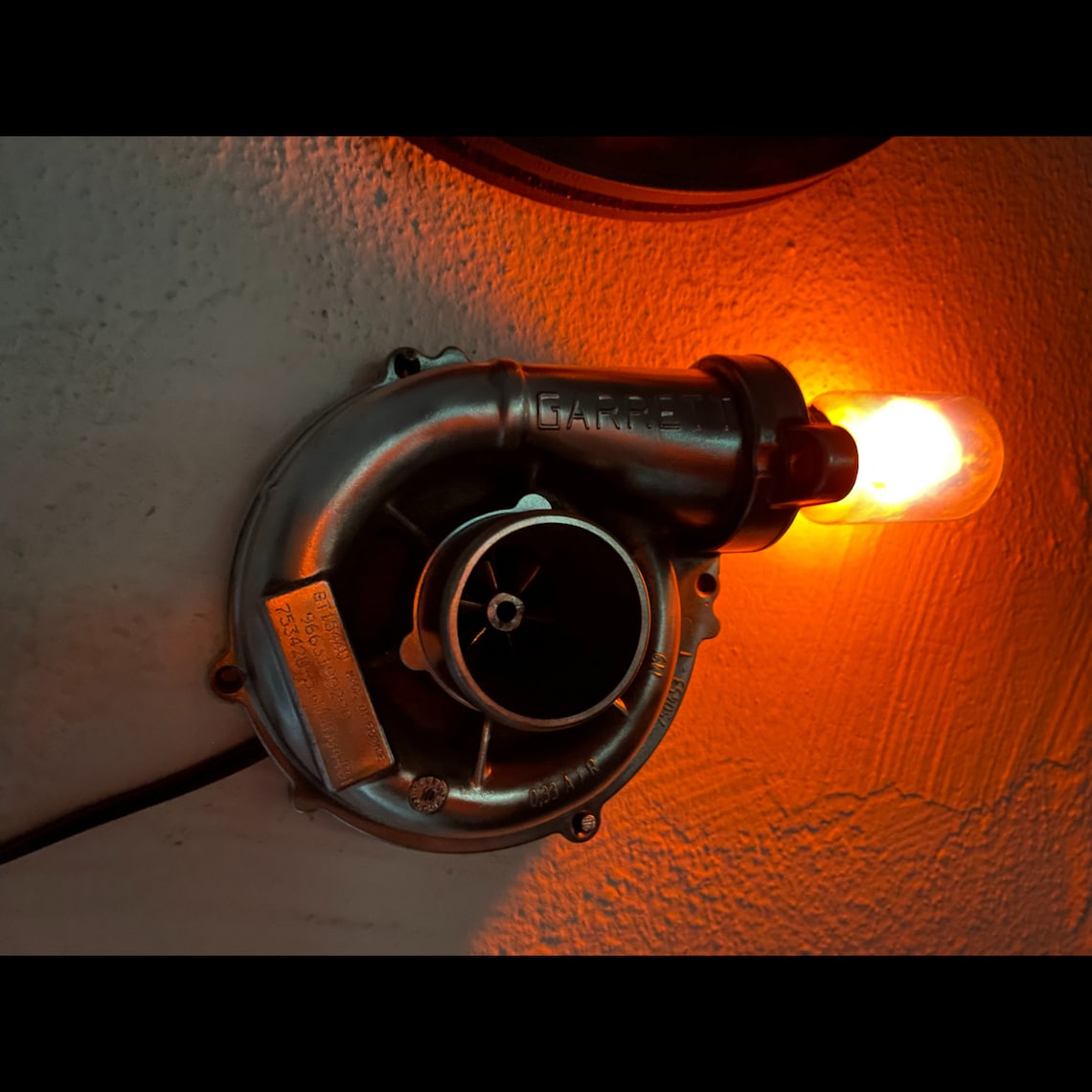 Turbocharger Lamp / Real Car Engine Parts / Turbocharger Wall Etsy