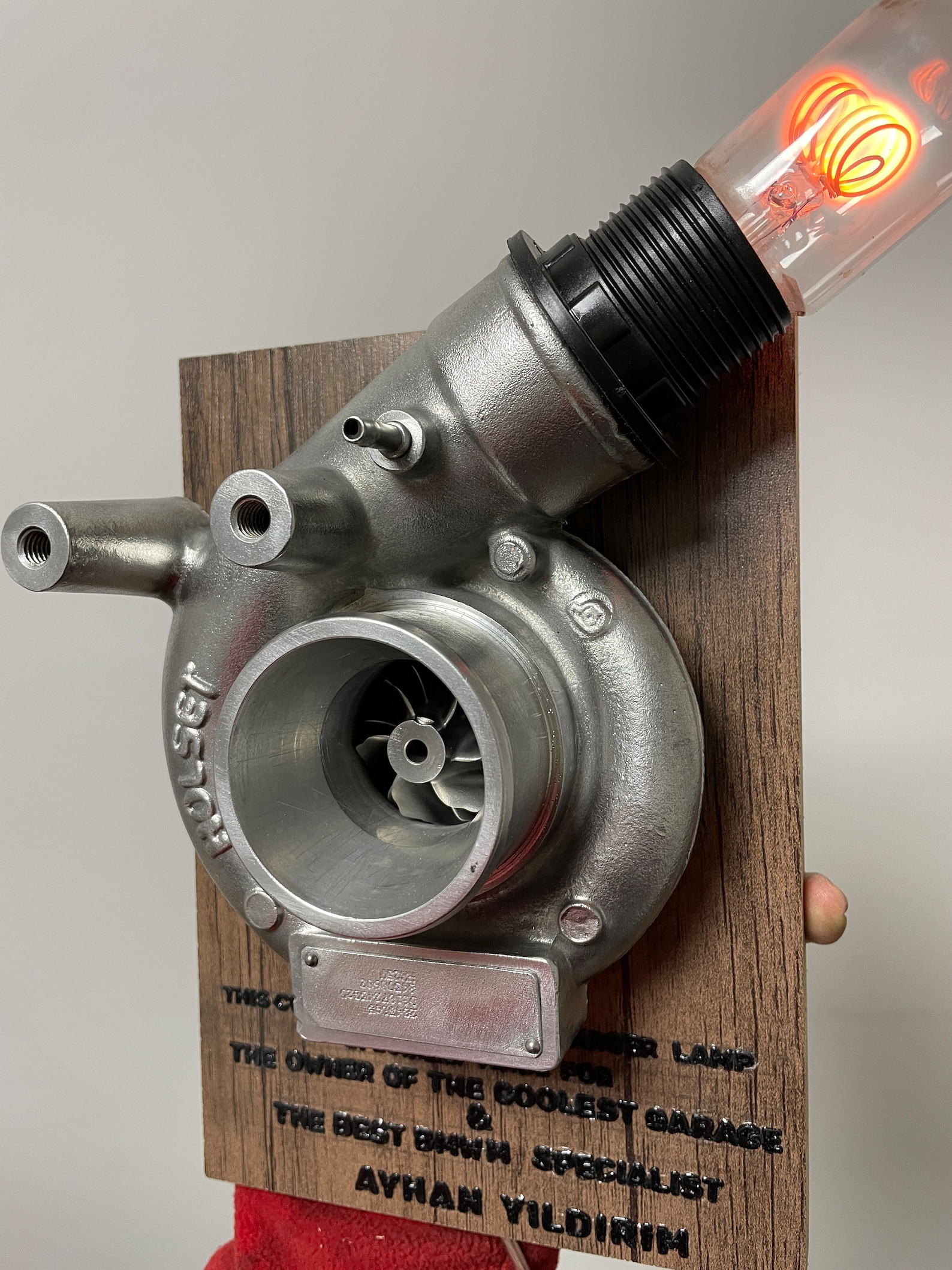 Turbocharger Lamp / Real Car Engine Parts / Turbocharger Wall Etsy