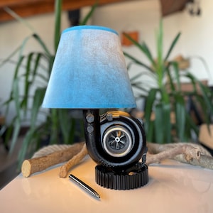 Turbocharger Lamp / Real Car Engine Parts / Upcycling / Handmade Lampshade / Personalized!