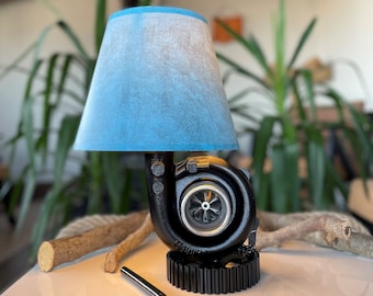 Turbocharger Lamp / Real Car Engine Parts / Upcycling / Handmade Lampshade / Personalized!