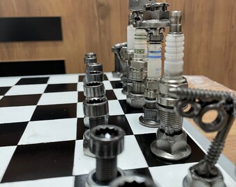 Chess From Bolts and Nuts / Real Car Engine Parts / Completely 