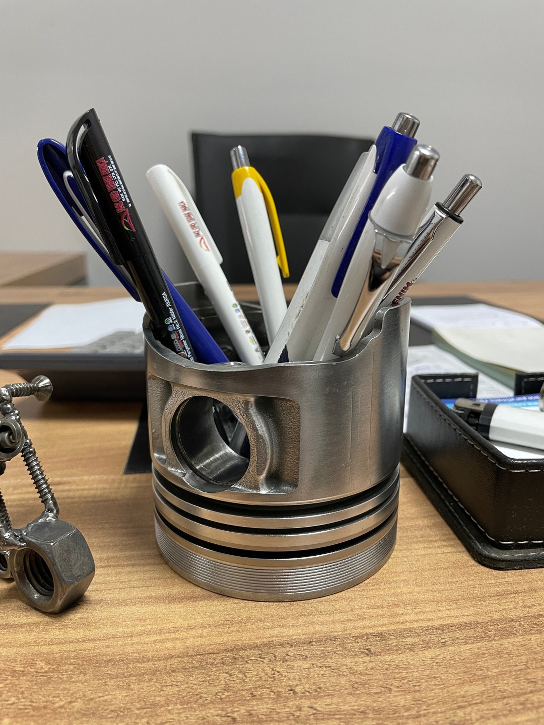 Pen+Gear Metal Desk Organizer Set, Black, 4 Pieces