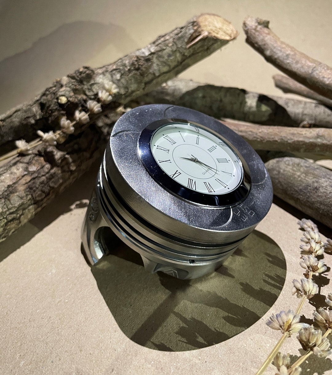 Car Part Clock Piston Table Clock / Real Car Engine Parts / Office Clock ...