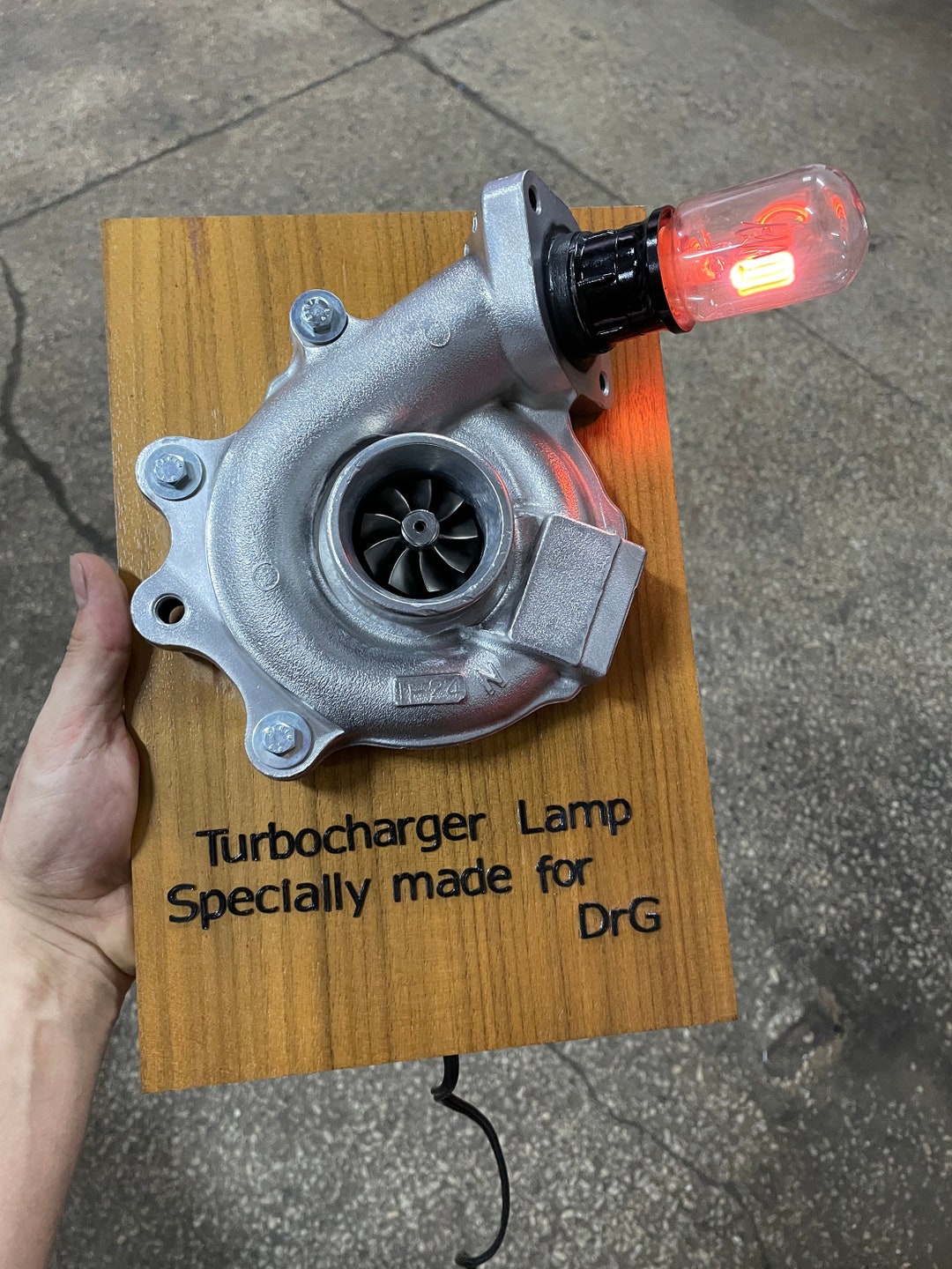 Turbocharger Lamp / Real Car Engine Parts / Turbocharger Wall Lamp