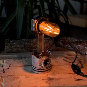 Piston Lamp / Real Car Engine Parts / Piston Table-Shelf Lamp / Personalized!