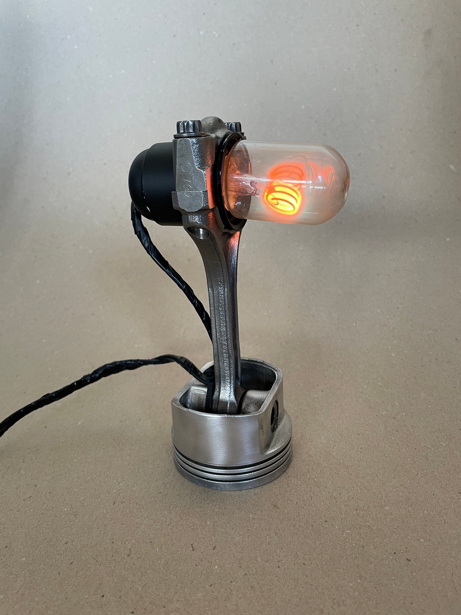Piston Lamp / Real Car Engine Parts / Piston Tableshelf Lamp