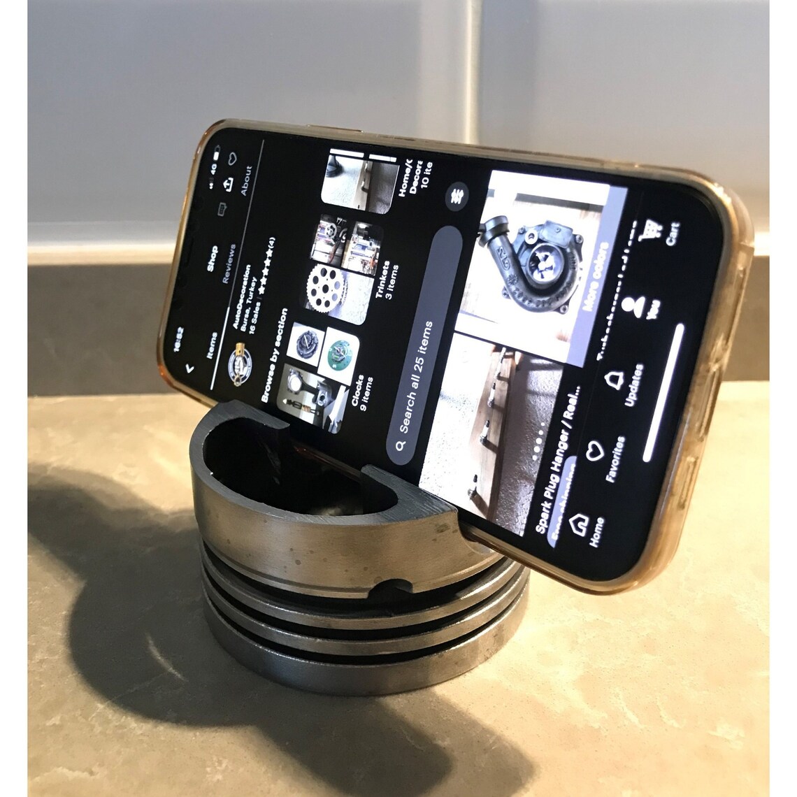 Piston Phone Holder / Real Car Engine Parts / Piston Gift for Etsy