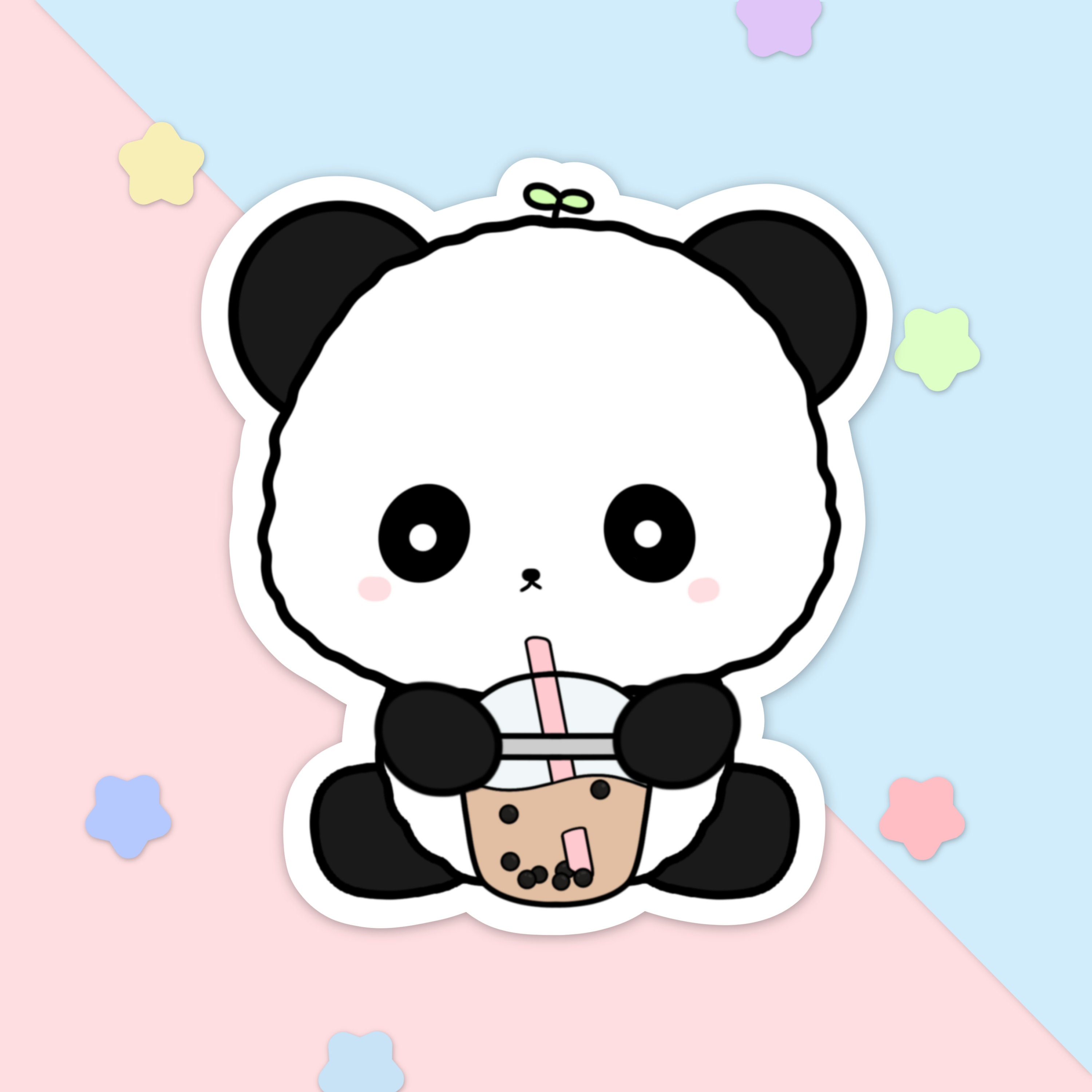 Cute Boba Sticker Bubuski Kawaii sticker Bubble Milk Tea | Etsy