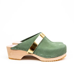 Malmö green gold clog