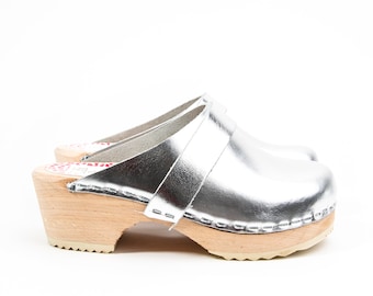 Sösdala kids silver clog