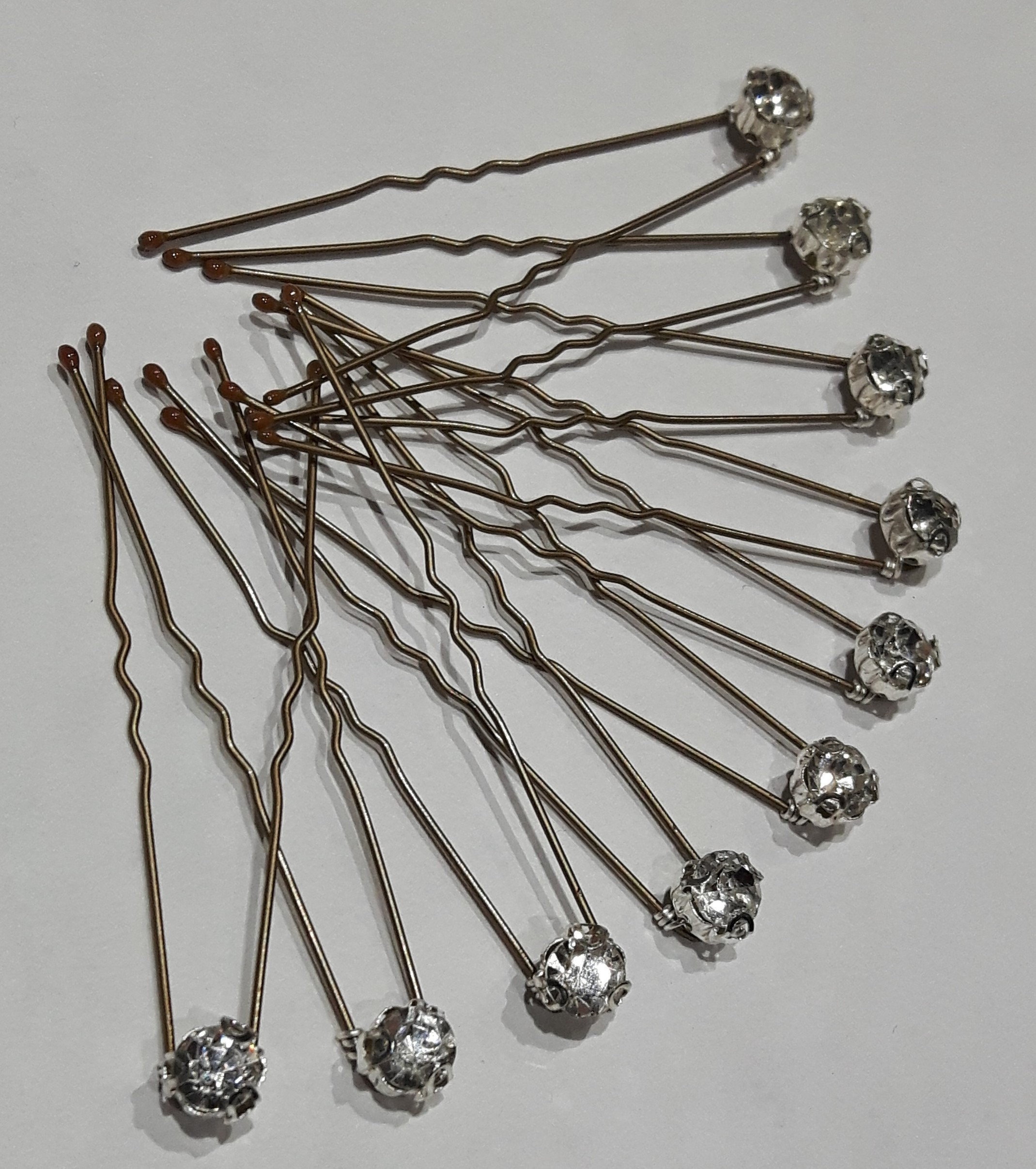 Diamante Hair Pins Bridal Hair Pins Sparkly Rhinestone Hair Etsy