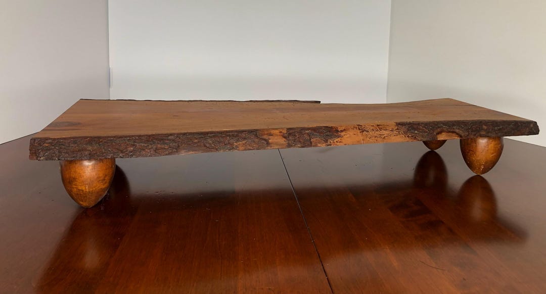 Large Live Edge Riser Live Edge Cherry Wood Table Riser, Decorative Live Edge Table Riser ...