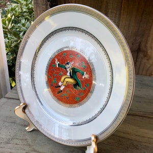 Vintage Mikasa The Twelve Days of Christmas &quot;Ten Lords a Leaping&quot; - 9 1/16&quot; Luncheon Plate. Collectible Christmas 1999.