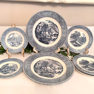 Vintage Currier & Ives Plate-Dinner, Bread Butter or Luncheon. Several available.