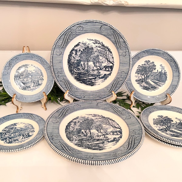 Vintage Currier & Ives Plate-Dinner, Bread Butter or Luncheon. Several available.